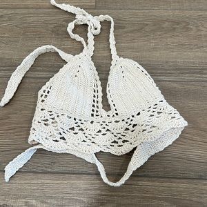 LA hearts crochet swim/halter top